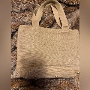 Eric Javits Elegant Tan Woven Tote Bag Used